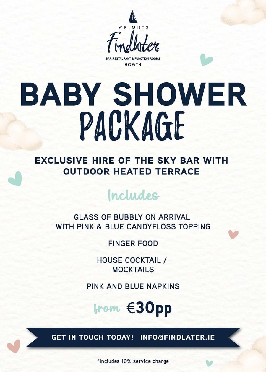 Baby Shower Package at Findlater Howth